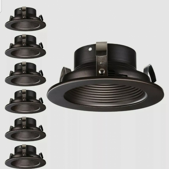 NICOR 4-Inch Recessed LED Downlight - Selectable Color (2700K-5000K), Oil Rubbed Bronze Trim, Dimmable